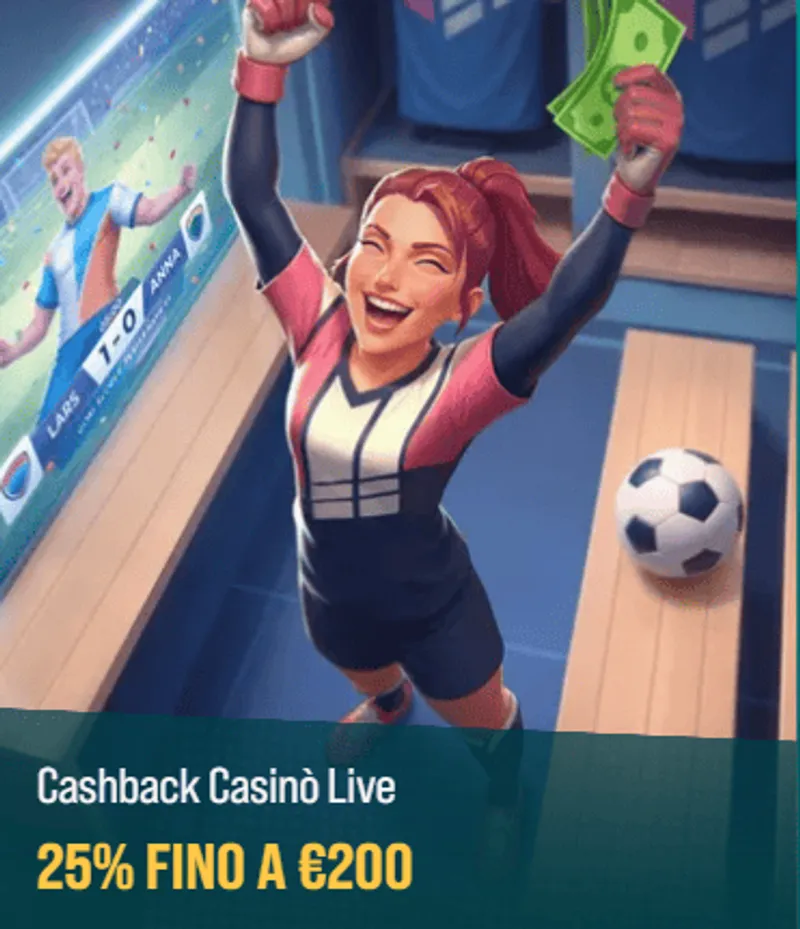 Cashback casino live 25 200 euro